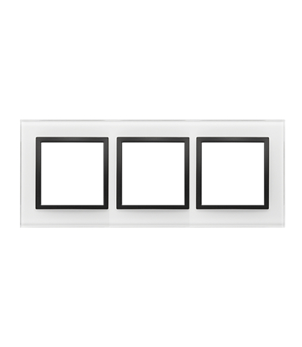 Ramka 3- krotna szklana czarna perła DRN3/68