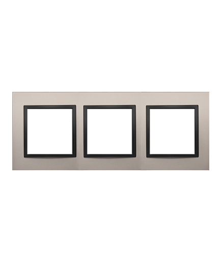 Ramka 3- krotna metalowa satynowa noc DRN3/81