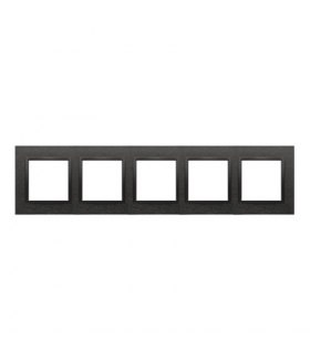 Ramka 4- krotna metalowa inox dark DRN4/83