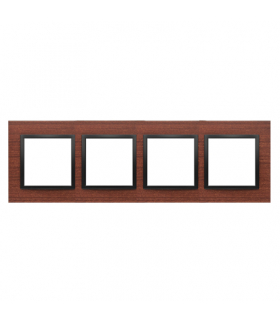 Ramka 4- krotna drewniana czarny orzech DRN4/87