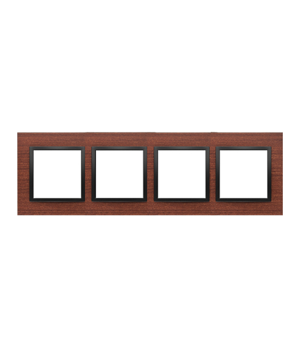 Ramka 4- krotna drewniana czarny orzech DRN4/87