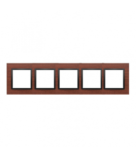 Ramka 5- krotna drewniana czarny orzech DRN5/87