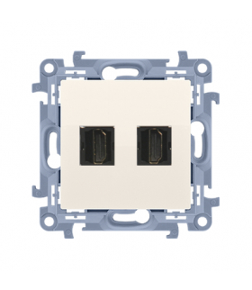Gniazdo HDMI podwójne kremowy CGHDMI2.01/41