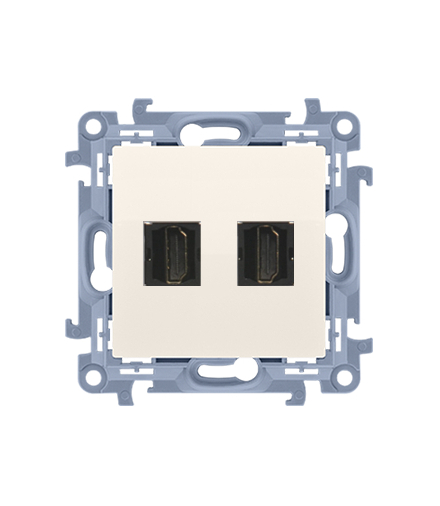 Gniazdo HDMI podwójne kremowy CGHDMI2.01/41