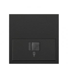 Panel 1-krotny: 1 gniazdo RJ45 czarny mat Simon100 10020106-238