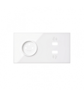 Panel 2-krotny: 1 gniazdo + 1 ładowarka 2 x USB biały Simon100 10020223-130