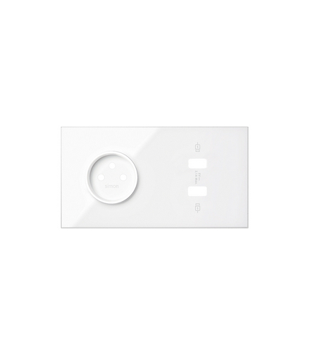 Panel 2-krotny: 1 gniazdo + 2x1 ładowarka USB SmartCharge 2x 2,1 A biały Simon100 10020228-130