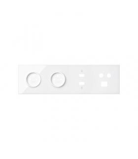 Panel 4-krotny: 2 gniazda + HDMI + USB + TV/SAT+ RJ45 biały Simon100 10020406-130