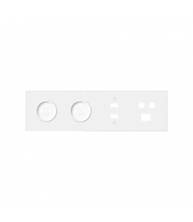 Panel 4-krotny: 2 gniazda + HDMI + USB + TV/SAT+ RJ45 biały mat Simon100 10020406-230