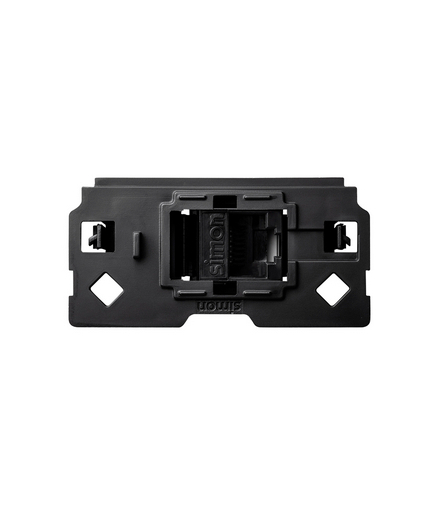 Adapter na 1 złącza RJ45, kompatybilny z formatem Keystone i Systimax (mechanizm 1/2, bez ramki montażowej) Simon100 10000001-039