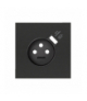 Pokrywa do gniazda z zintegrowaną ładowarką 1xUSB czarny mat Simon100 10000168-238