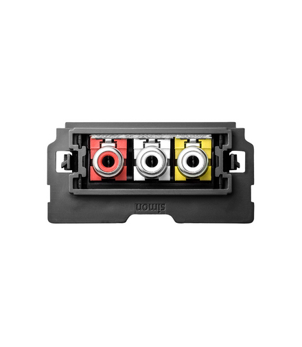 Gniazdo 3RCA (mechanizm 1/2, bez ramki montażowej) Simon100 10000565-039