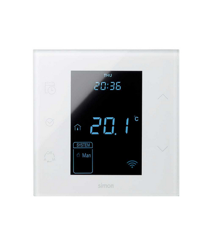 Termostat iO z czujnikiem zewnętrzym. Wersja kompletna - monoblock do puszki 1-krotnej 127V÷230V 10A biały Simon100 10000811-130