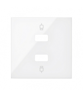 Pokrywa do gniazda USB podwójnego biały Simon100 10001090-130