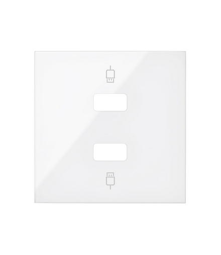 Pokrywa do gniazda USB podwójnego biały Simon100 10001090-130