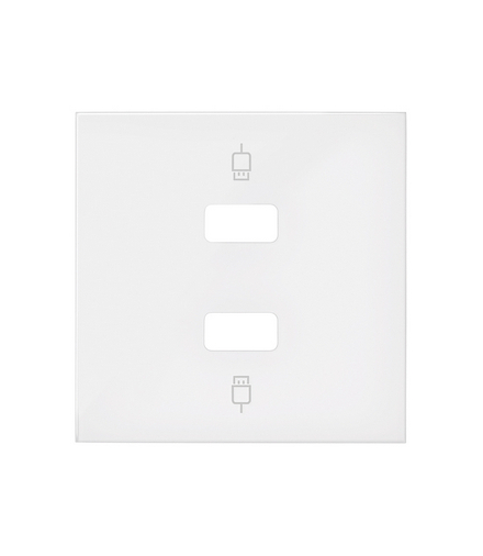 Pokrywa do gniazda USB podwójnego biały mat Simon100 10001090-230