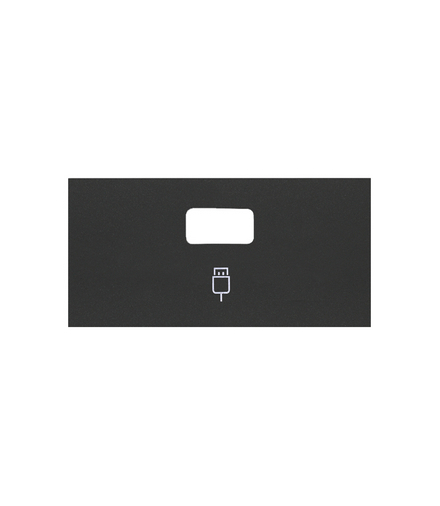 Pokrywa do gniazda USB pojedynczego (mechanizm 1/2) czarny mat Simon100 10001091-238