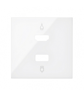 Pokrywa do gniazda HDMI+ USB biały Simon100 10001095-130