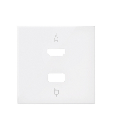 Pokrywa do gniazda HDMI+ USB biały mat Simon100 10001095-230