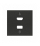 Pokrywa do gniazda HDMI+ USB czarny mat Simon100 10001095-238