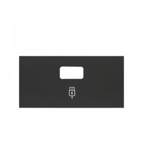 Pokrywa ładowarki USB, ref.10000380-039 czarny mat Simon100 10001097-238