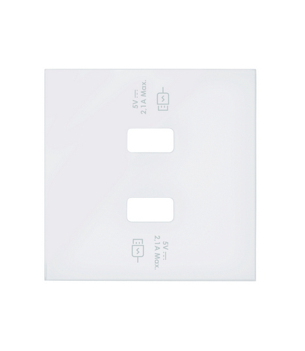 Pokrywa ładowarki USB, 2x ref.10000380-039 biały mat Simon100 10001196-230