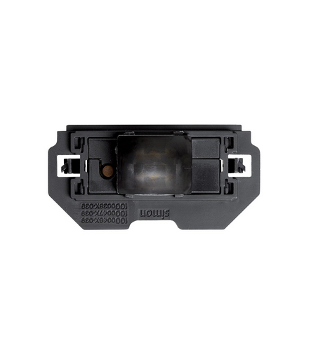 Czujnik ruchu z czarną soczewką (mechanizm 1/2, bez ramki montażowej), 8m. 105 st., 15sek - 10 min. LED-50W Simon100 10001344-039