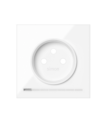 Pokrywa iO gniazda z uziemieniem biały Simon100 10002042-130