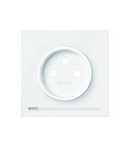 Pokrywa iO gniazda z uziemieniem biały mat Simon100 10002042-230