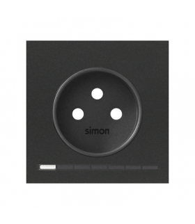 Pokrywa iO gniazda z uziemieniem czarny mat Simon100 10002042-238