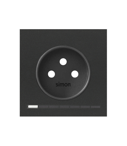 Pokrywa iO gniazda z uziemieniem czarny mat Simon100 10002042-238