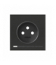 Pokrywa iO gniazda z uziemieniem czarny mat Simon100 10002042-238