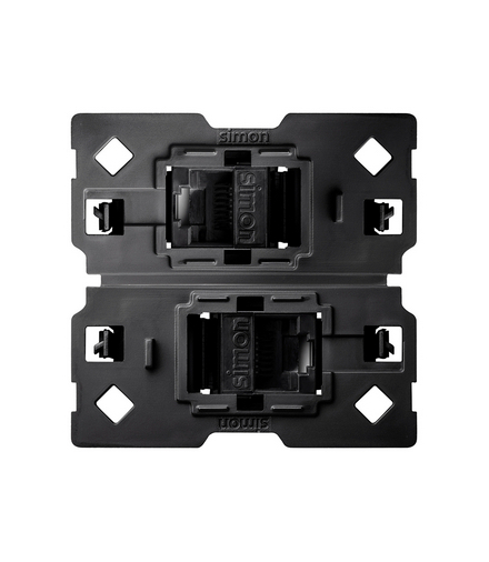 Gniazdo komputerowe 2x RJ45 kategoria 6 (mechanizm, bez ramki montażowej) Simon100 10002544-039
