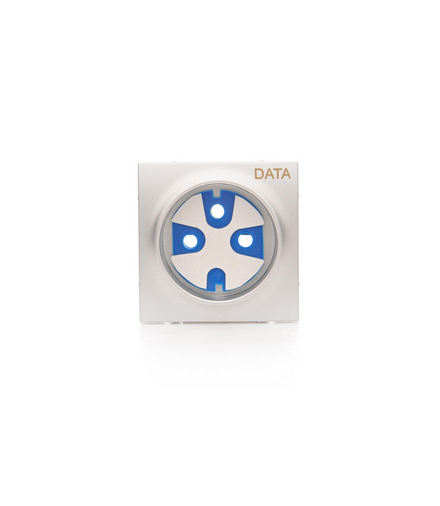 Pokrywa do gniazda DATA srebrny mat, metalizowany DGD1P/43