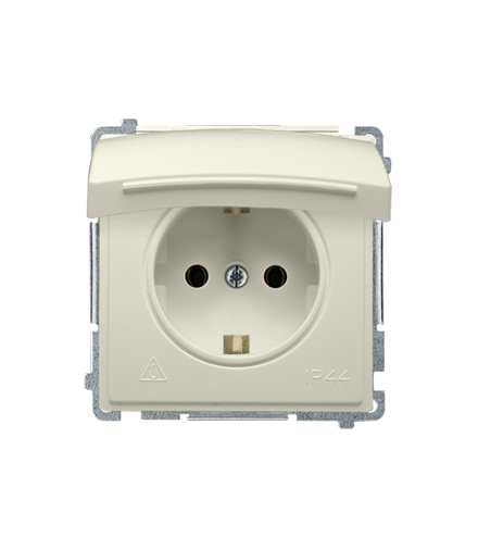 Gniazdo wtyczkowe Schuko do wersji IP44 (moduł) 16A, 250V,zaciski śrubowe beż BMGSZ1B.01/12