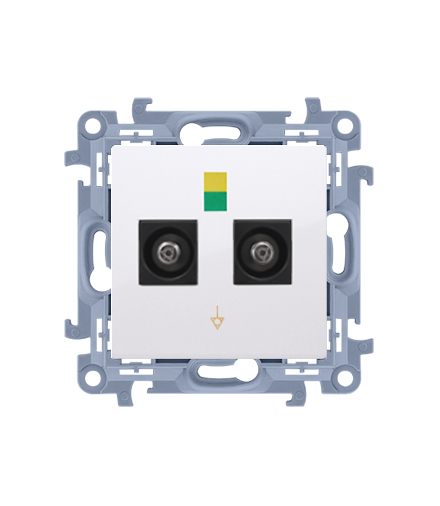 Gniazdo ekwipotencjalne podwójne biały CGEK2.01/11