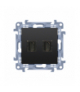 Gniazdo HDMI ver.1.4 podwójne (moduł), czarny mat Simon10 CGHDMI2.01/49