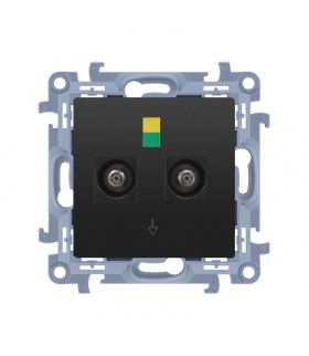 Gniazdo ekwipotencjalne podwójne (moduł), czarny mat Simon10 CGEK2.01/49