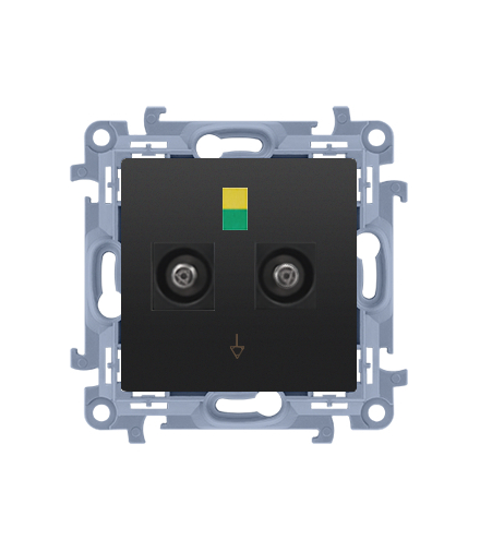 Gniazdo ekwipotencjalne podwójne (moduł), czarny mat Simon10 CGEK2.01/49