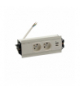 Mediaport Indesk 2x250V typ E + ładowarka USB A-C kabel biały Simon480 48530E20B000000-33