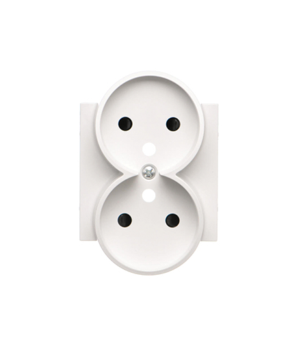 Pokrywa gniazda wtyczkowego podwójnego do SGZ2CM Biały mat Simon55 TGZ2MZP/111