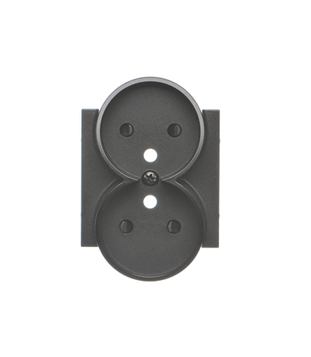 Pokrywa gniazda wtyczkowego podwójnego do SGZ2CM Czarny mat Simon55 TGZ2MZP/149