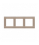 Ramka 3-krotna Nature, Szkło mrożone beżowe Simon55 TRN3/172