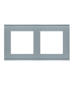 Ramka 2-krotna Nature, Szkło mrożone szare Simon55 TRN2/176