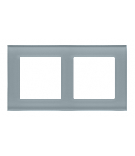 Ramka 2-krotna Nature, Szkło mrożone szare Simon55 TRN2/176
