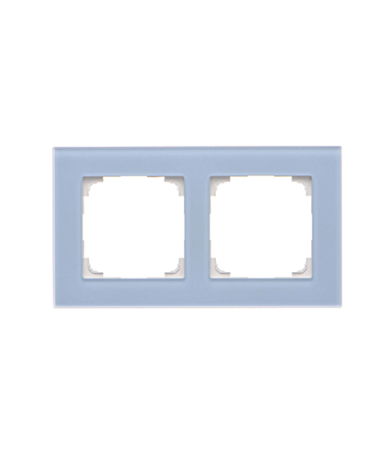 Ramka 2-krotna Nature, Szkło mrożone błękitne Simon55 TRN2/180
