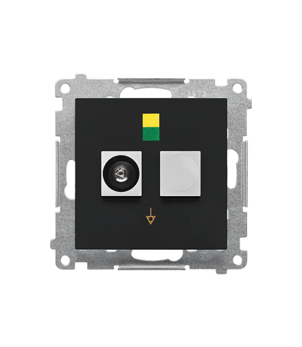 Gniazdo ekwipotencjalne pojedyncze (moduł), Czarny mat Simon55 TGEK1.01/149
