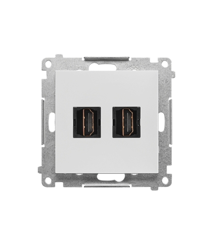 Gniazdo HDMI podwójne (moduł), Jasnoszary mat Simon55 TGHDMI2.01/114