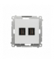 Gniazdo HDMI podwójne (moduł), Jasnoszary mat Simon55 TGHDMI2.01/114