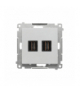 Gniazdo HDMI podwójne (moduł), Aluminium mat Simon55 TGHDMI2.01/143